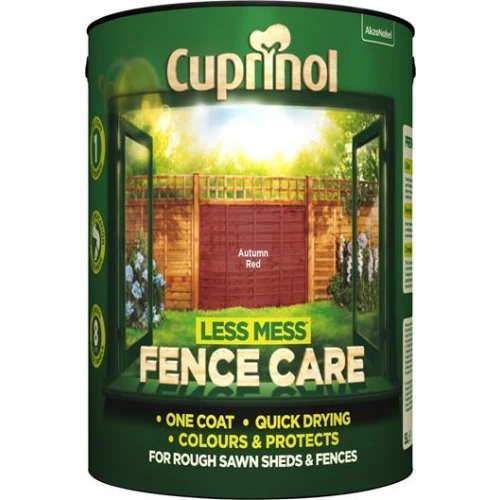 Cuprinol Less Mess Fence Care Autumn Red 5L