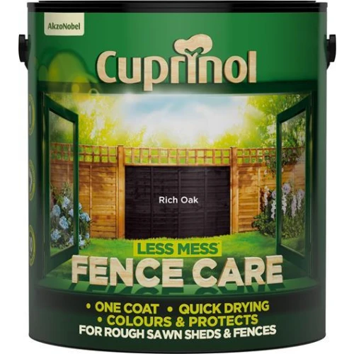 Cuprinol Less Mess Fence Care Rich Oak 6L