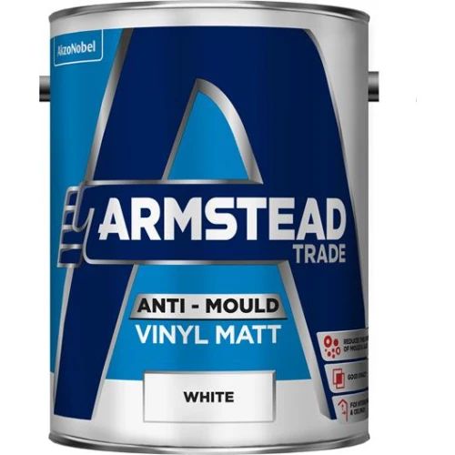 Armstead Trade ANTI-MOULD Vinyl MATT WHITE 5L