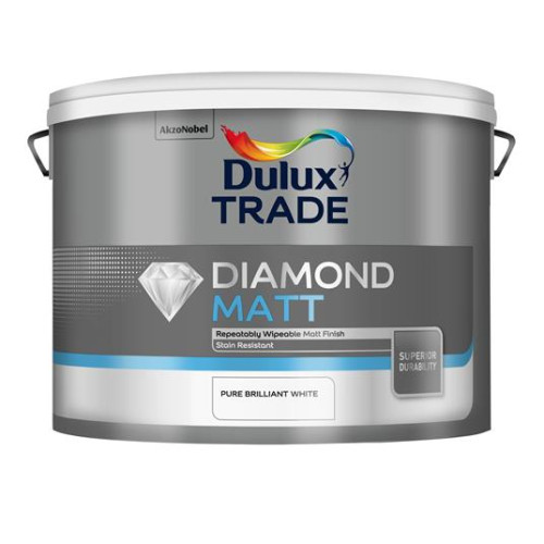 Dulux Trade Diamond Matt Pure Brilliant White 10 Litres