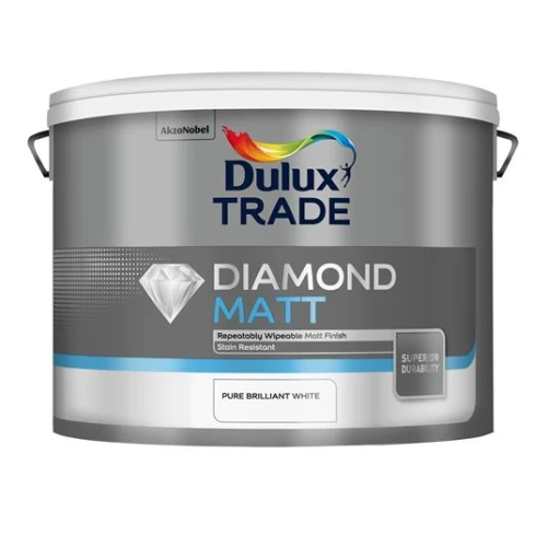 Dulux Trade Diamond Matt Pure Brilliant White 10 Litres