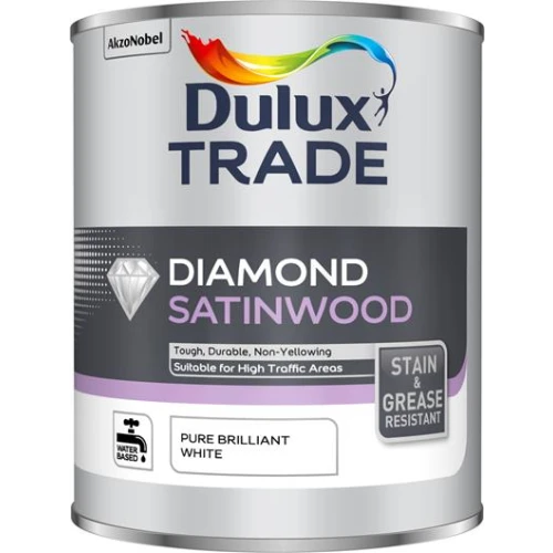 Dulux Trade Diamond Satinwood Brilliant White 1 Litre