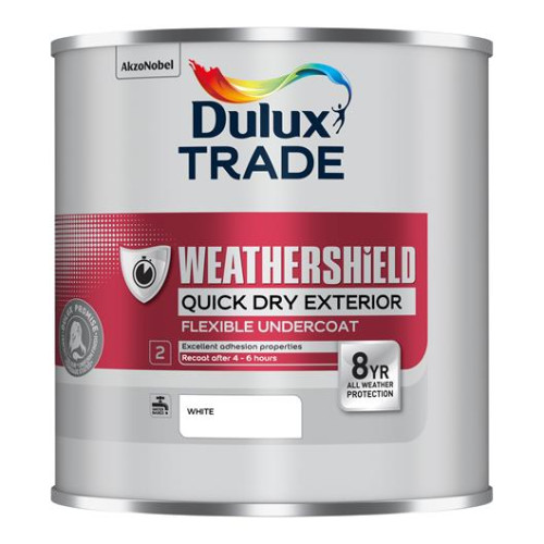 Dulux Trade Weathershield Quick Dry Flexible Undercoat White 2.5 Litres