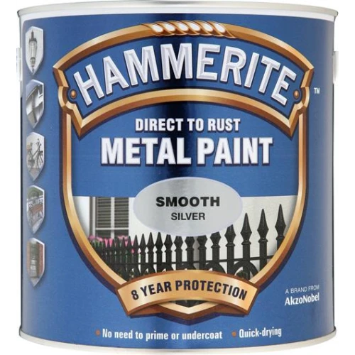 Hammerite METAL PAINT SMOOTH SILVER 2.5L