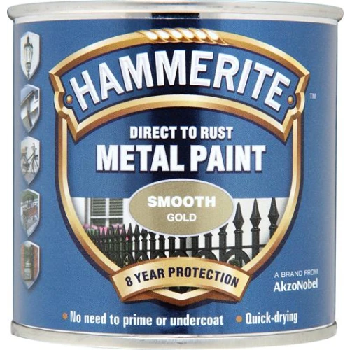 Hammerite METAL PAINT SMOOTH GOLD 250ML