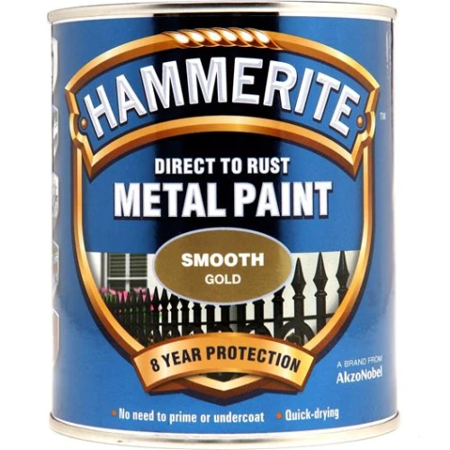 Hammerite METAL PAINT SMOOTH GOLD 750ML