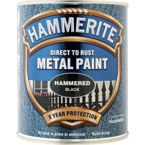 Hammerite METAL PAINT HAMMERED BLACK 750ML