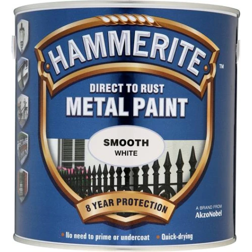 Hammerite METAL PAINT SMOOTH WHITE 2.5L