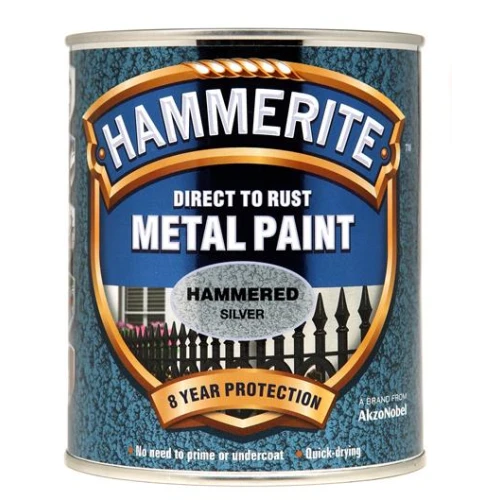 Hammerite METAL PAINT HAMMERED SILVER 750ML