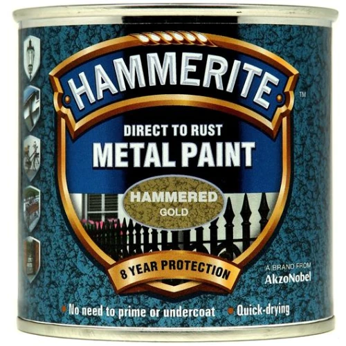 Hammerite METAL PAINT HAMMERED GOLD 250ML