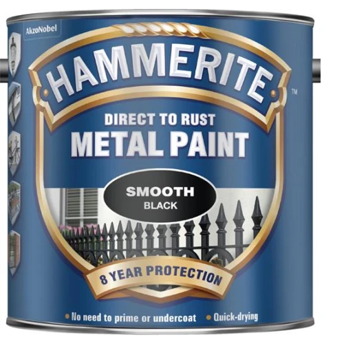 Hammerite METAL PAINT SMOOTH BLACK 2.5L
