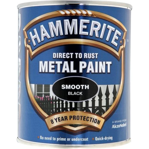 Hammerite METAL PAINT SMOOTH BLACK 750ML