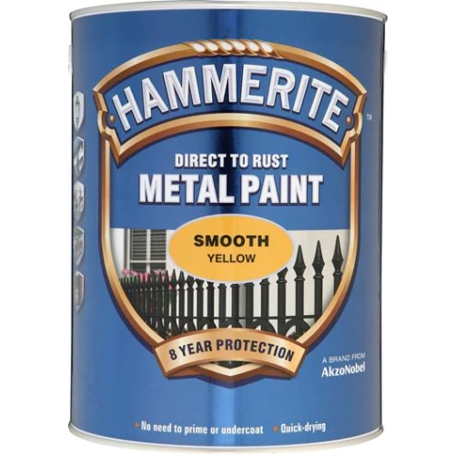 Hammerite METAL PAINT SMOOTH YELLOW 5L