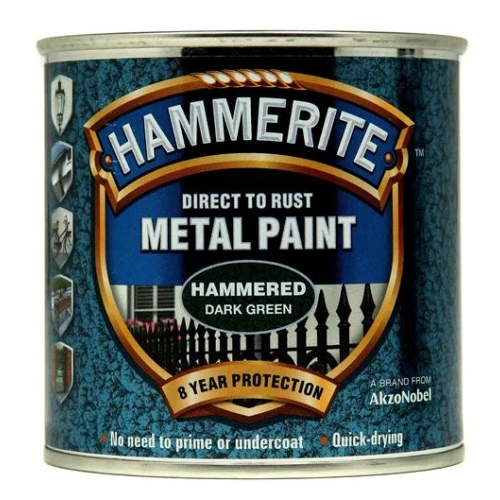 Hammerite METAL PAINT HAMMERED DARK GREEN 250ML