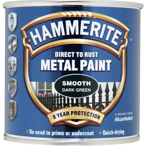 Hammerite METAL PAINT SMOOTH DARK GREEN 250ML
