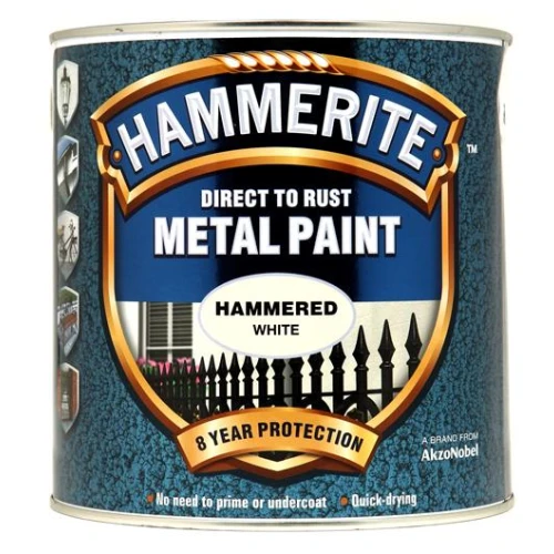 Hammerite METAL PAINT HAMMERED WHITE 2.5L