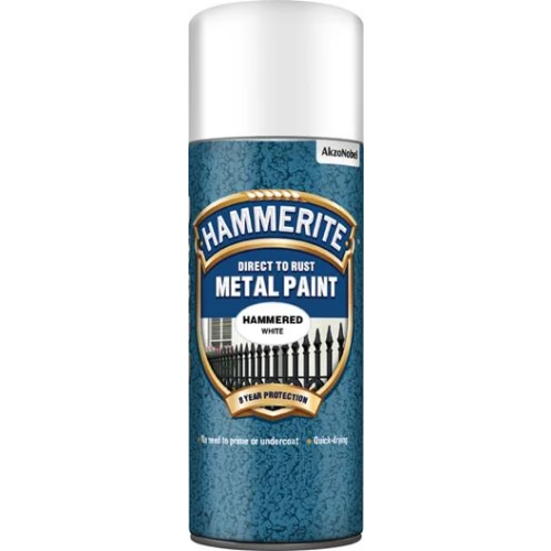 Hammerite METAL PAINT HAMMERED WHITE AERO 400ML