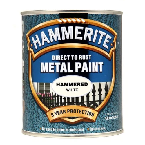 Hammerite METAL PAINT HAMMERED WHITE 750ML
