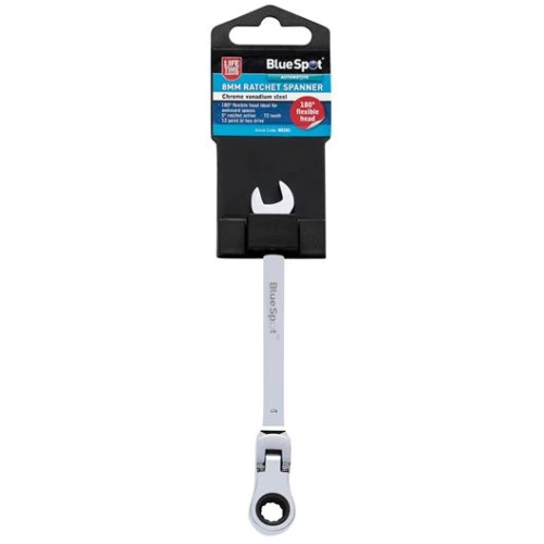 Blue Spot Tools 8mm Ratchet Spanner Flexible Head (180&Acirc;&deg;)