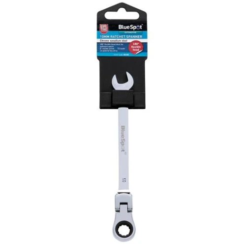 Blue Spot Tools 10mm Ratchet Spanner Flexible Head (180&Acirc;&deg;)