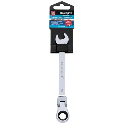 Blue Spot Tools 12mm Ratchet Spanner Flexible Head (180&Acirc;&deg;)
