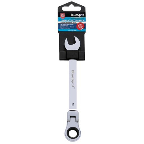 Blue Spot Tools 13mm Ratchet Spanner Flexible Head (180Â°)