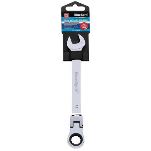 Blue Spot Tools 14mm Ratchet Spanner Flexible Head (180Â°)