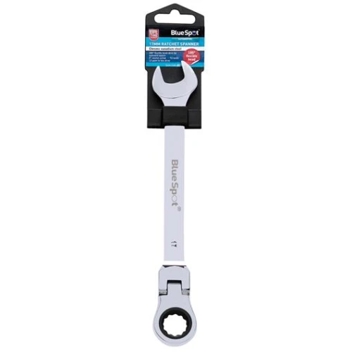 Blue Spot Tools 17mm Ratchet Spanner Flexible Head (180&Acirc;&deg;)