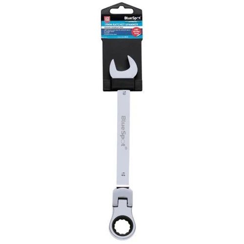Blue Spot Tools 19mm Ratchet Spanner Flexible Head (180&Acirc;&deg;)