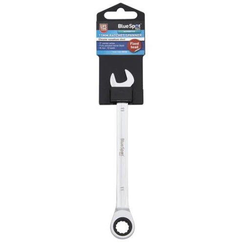 Blue Spot Tools 11mm Chrome Vanadium Ratchet Spanner Fixed Head