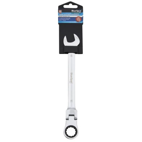 Blue Spot Tools 18mm Chrome Vanadium Ratchet Spanner Flexible Head (180&Acirc;&deg;)