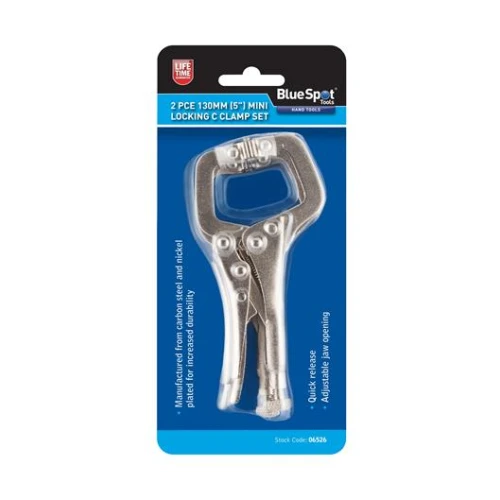 Blue Spot Tools 2 Pce 100mm (4&Atilde;&cent;&acirc;&not;&Acirc;) Mini Locking C Clamp Set