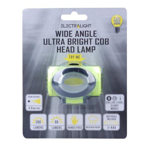Blue Spot Tools Electralight Wide Angle Ultra Bright COB Head Lamp (200 Lumens)