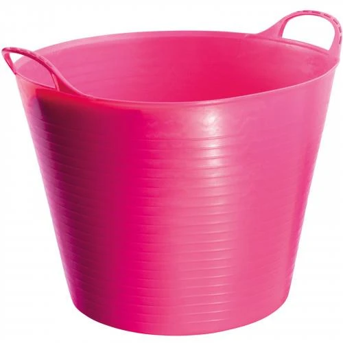 Faithfull Heavy-Duty Polyethylene Flex Tub 42 Litres Pink