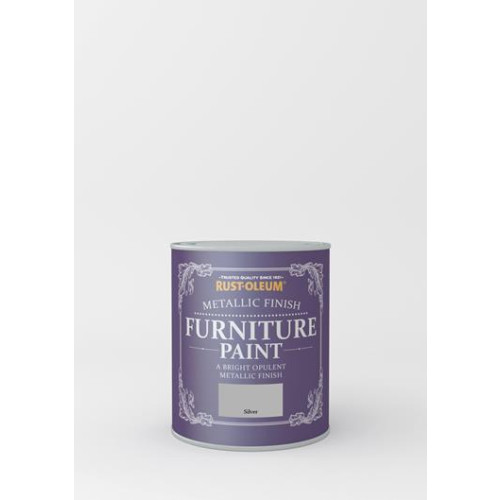 Rust-Oleum Metallic Furniture Paint Silver 125Ml