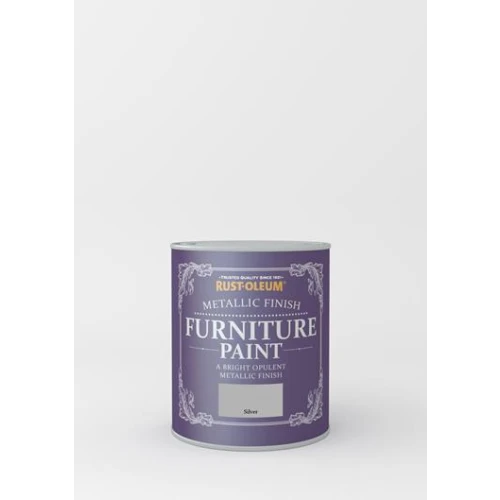 Rust-Oleum Metallic Furniture Paint Silver 750Ml