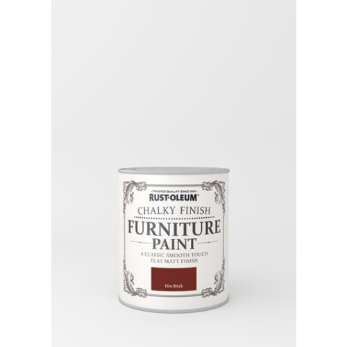 Rust-Oleum Chalky Furniture Paint Fire Brick 750Ml