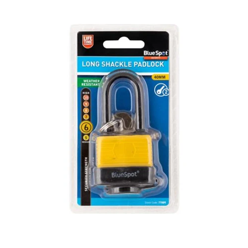 Blue Spot Tools 40mm Long Shackle Weather Resistant Padlock
