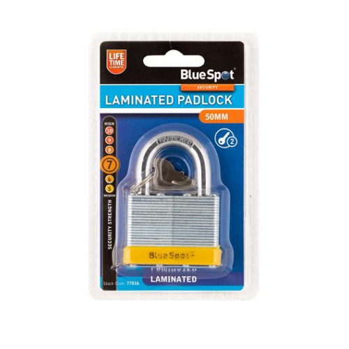 Blue Spot Tools 50mm Laminated Padlock