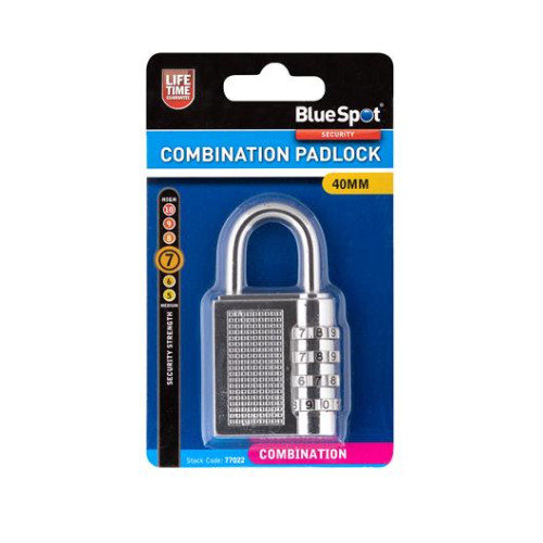 Blue Spot Tools 40mm Combination Padlock