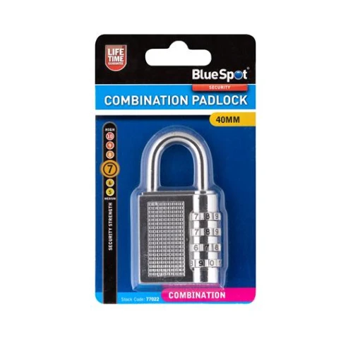 Blue Spot Tools 40mm Combination Padlock