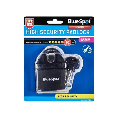 Blue Spot Tools 65mm High Security Padlock