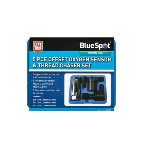 Blue Spot Tools 5PCE Oxygen Sensor & Thread Chaser Set