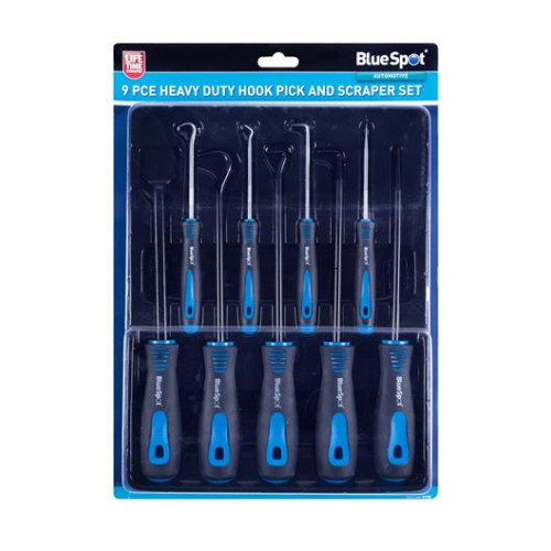 Blue Spot Tools 9PCE Heavy Duty Hook Pick and Scraper Set