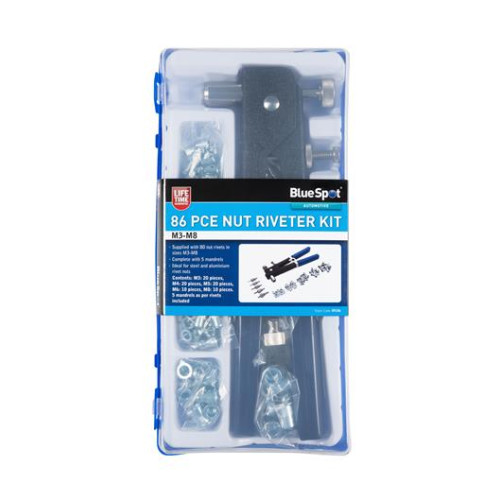 Blue Spot Tools 86 PCE Nut Riveter Kit (M3-M8)