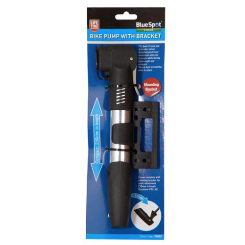 Blue Spot Tools Bike Pump With Bracket