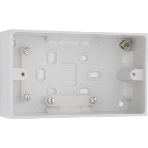 Surface box twin socket deep