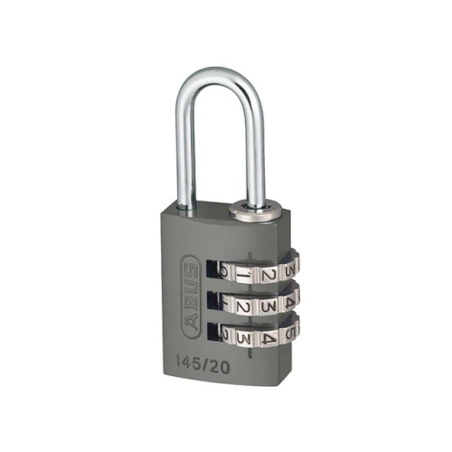 145/20 20mm Aluminium Combination Padlock Titanium 46576