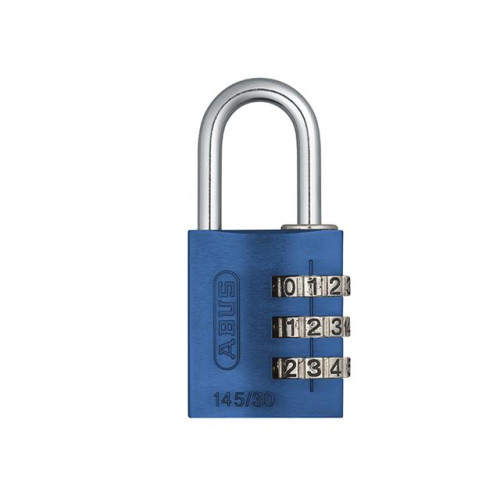 145/30 30mm Aluminium Combination Padlock Blue 46577