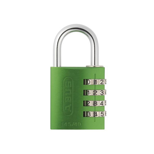 145/40 40mm Aluminium Combination Padlock Green 49531